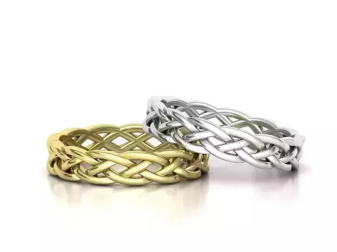 Braided Celtic Ring Wedding Band 3dmodel 0290