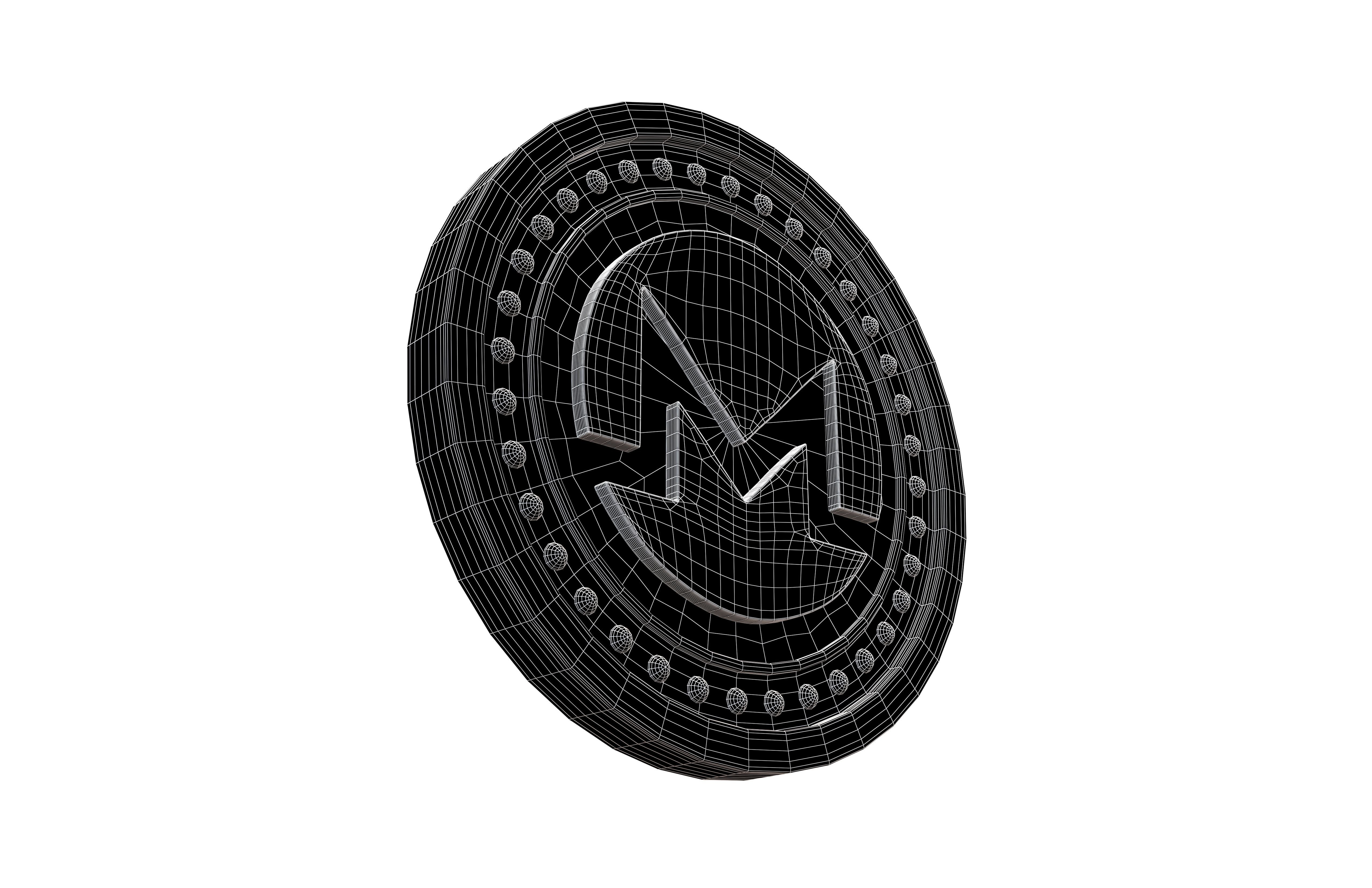 Monero Coin v3 001 Low-poly 3D model_7