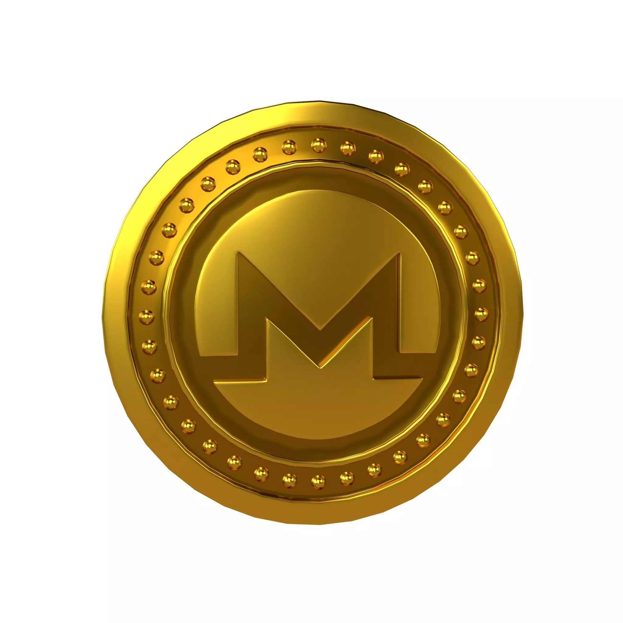 Monero Coin v3 001 Low-poly 3D model_0
