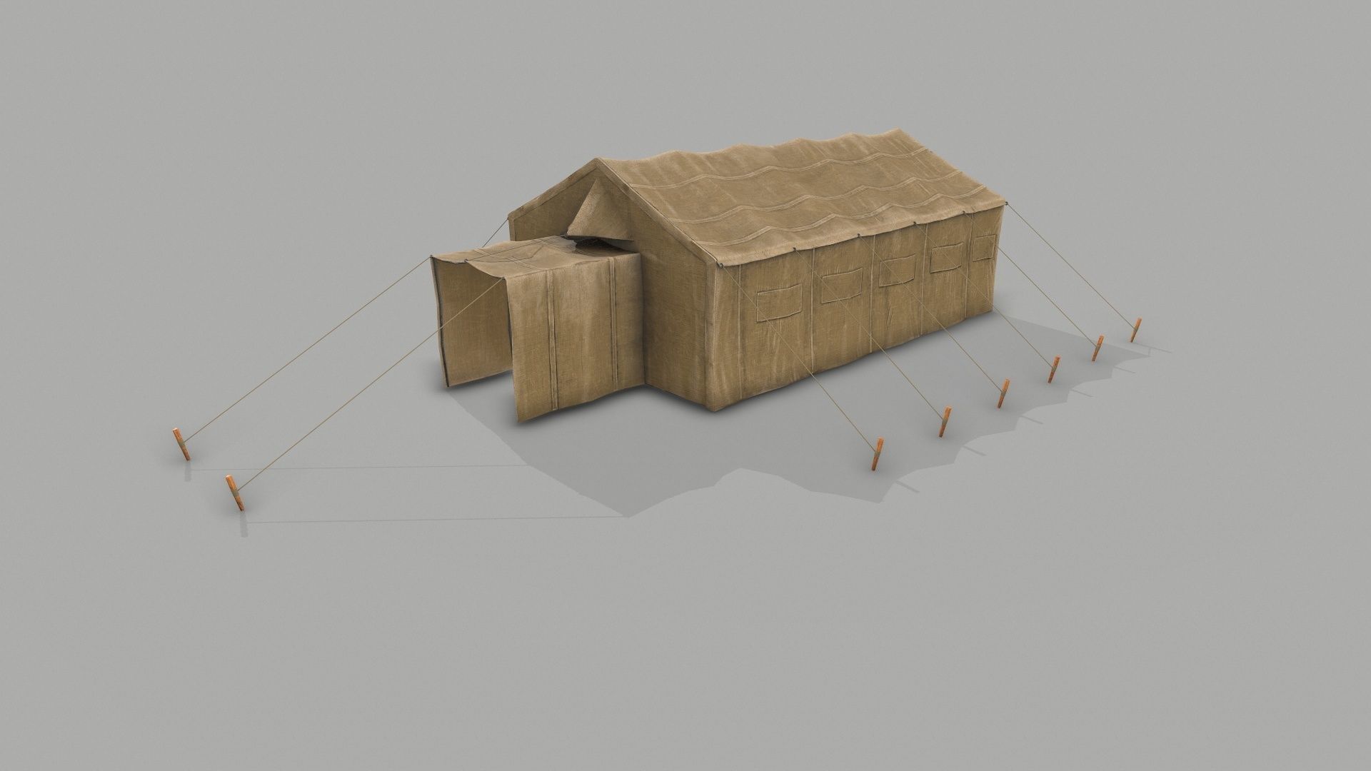 Military Tent PBR - B  Low-poly 3D model_2