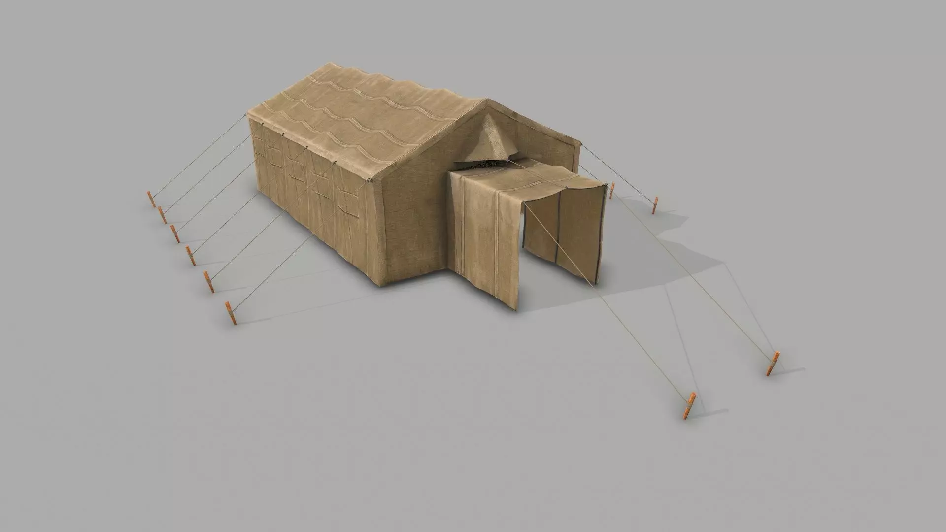 Military Tent PBR - B  Low-poly 3D model_0