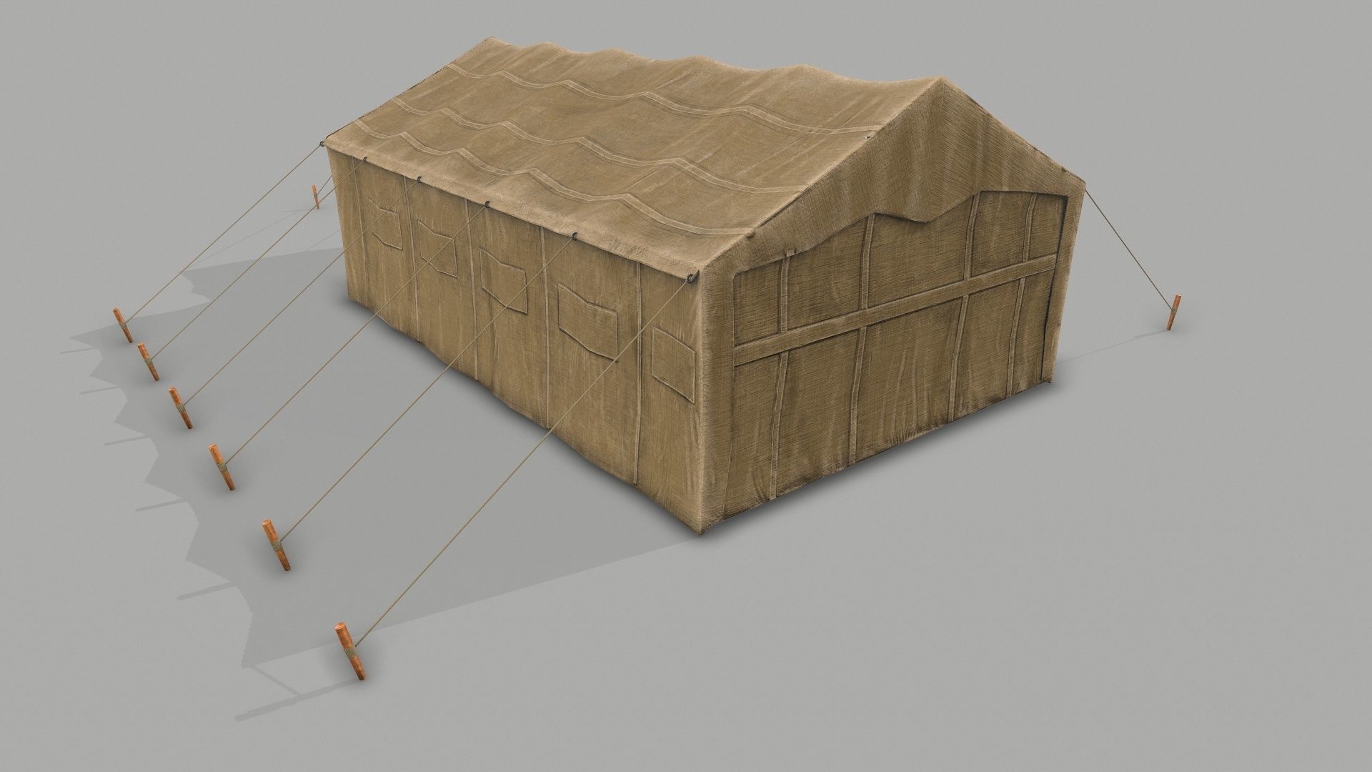 Military Tent PBR - B  Low-poly 3D model_3