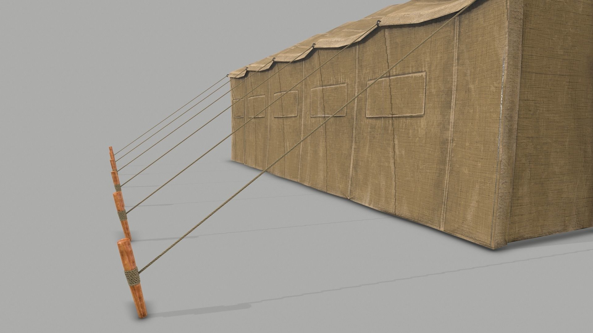 Military Tent PBR - B  Low-poly 3D model_4