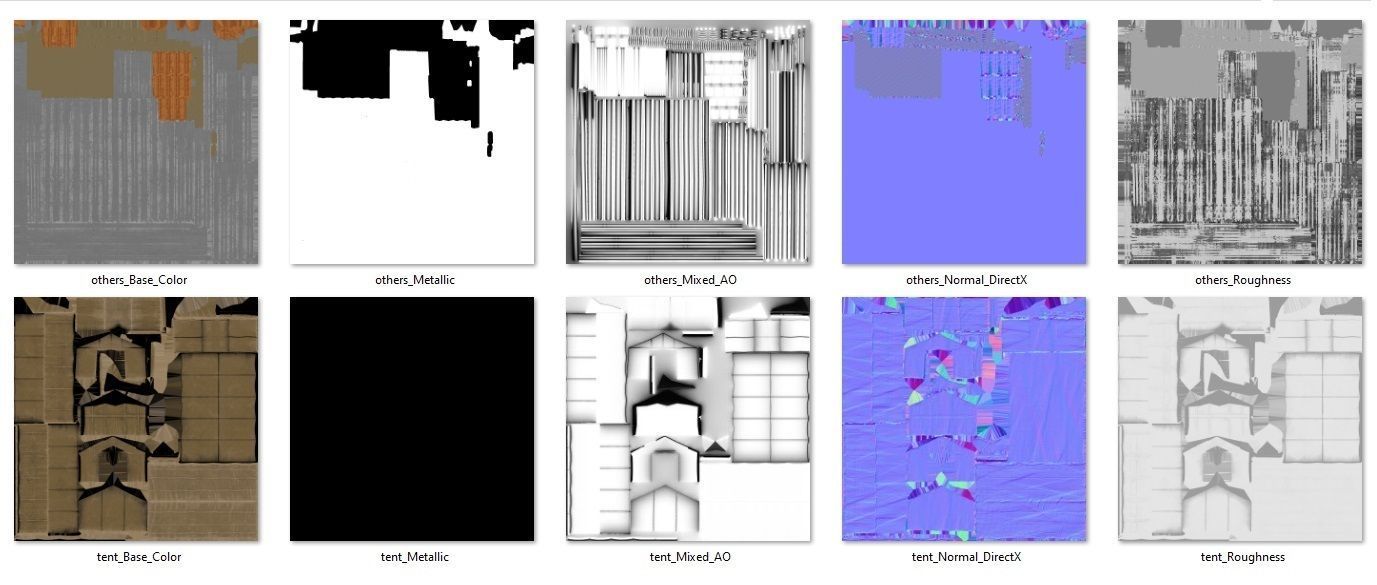 Military Tent PBR - B  Low-poly 3D model_9