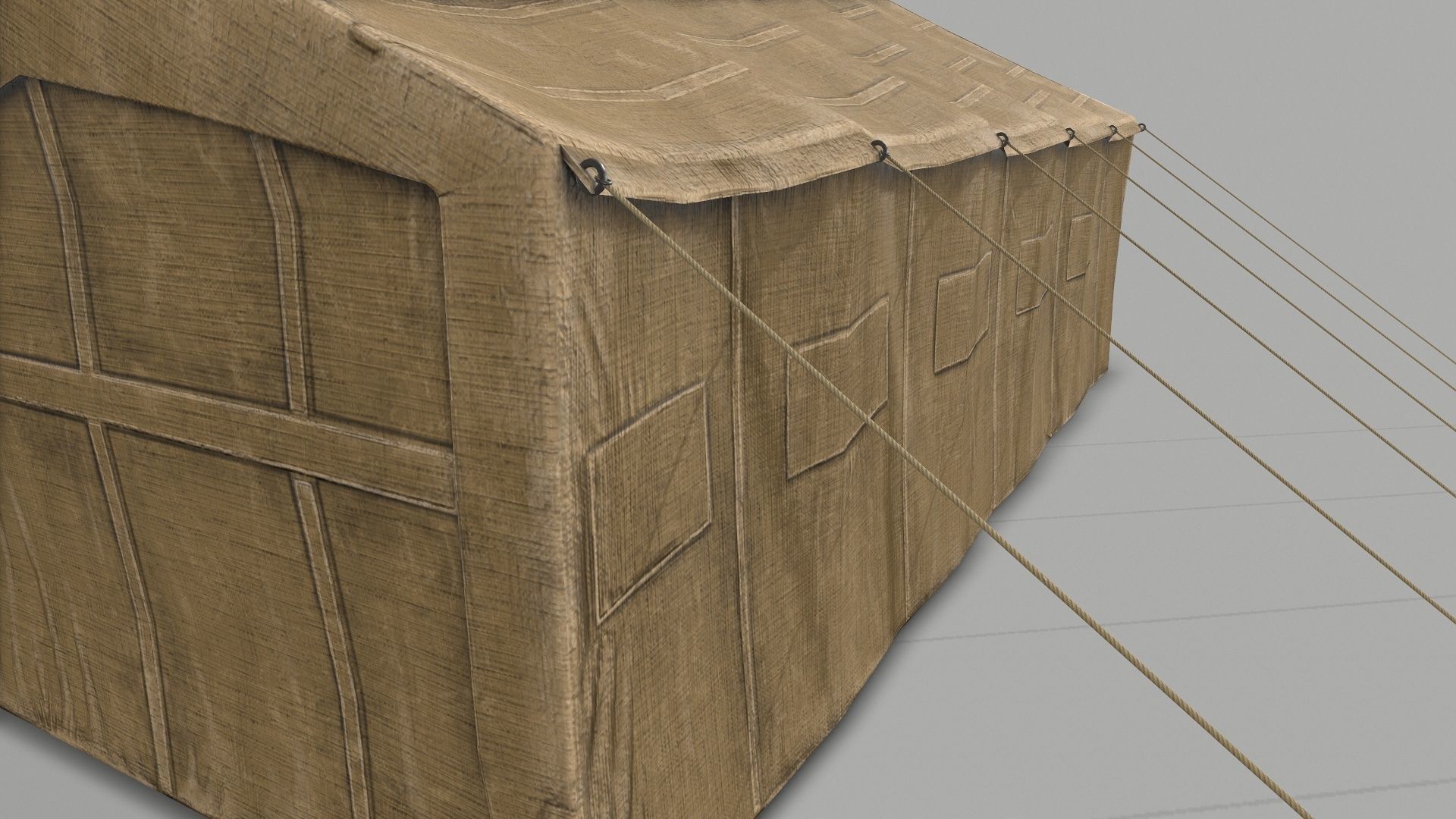 Military Tent PBR - B  Low-poly 3D model_5