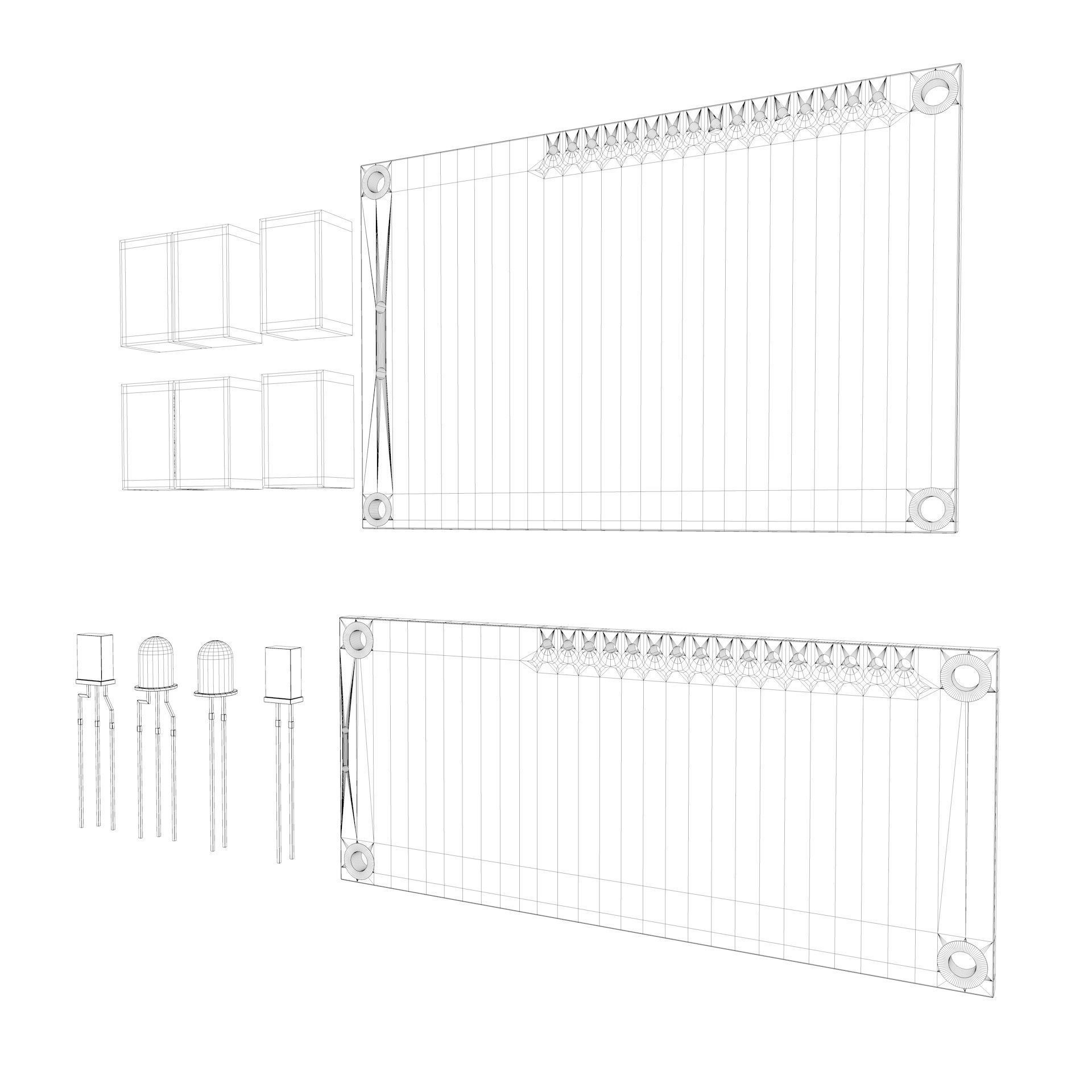 LCD Module and Digit LED Display 3D model_4