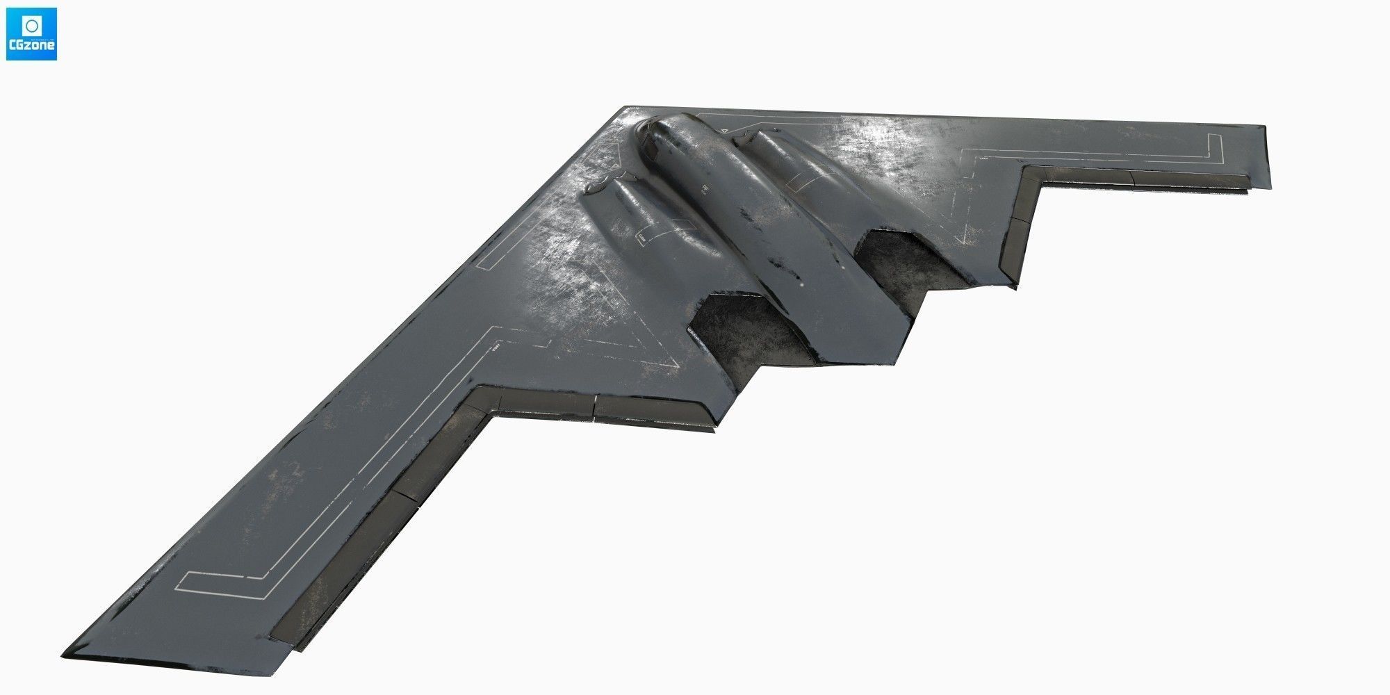 Northrop Grumman B-2 Spirit Low-poly 3D model_1