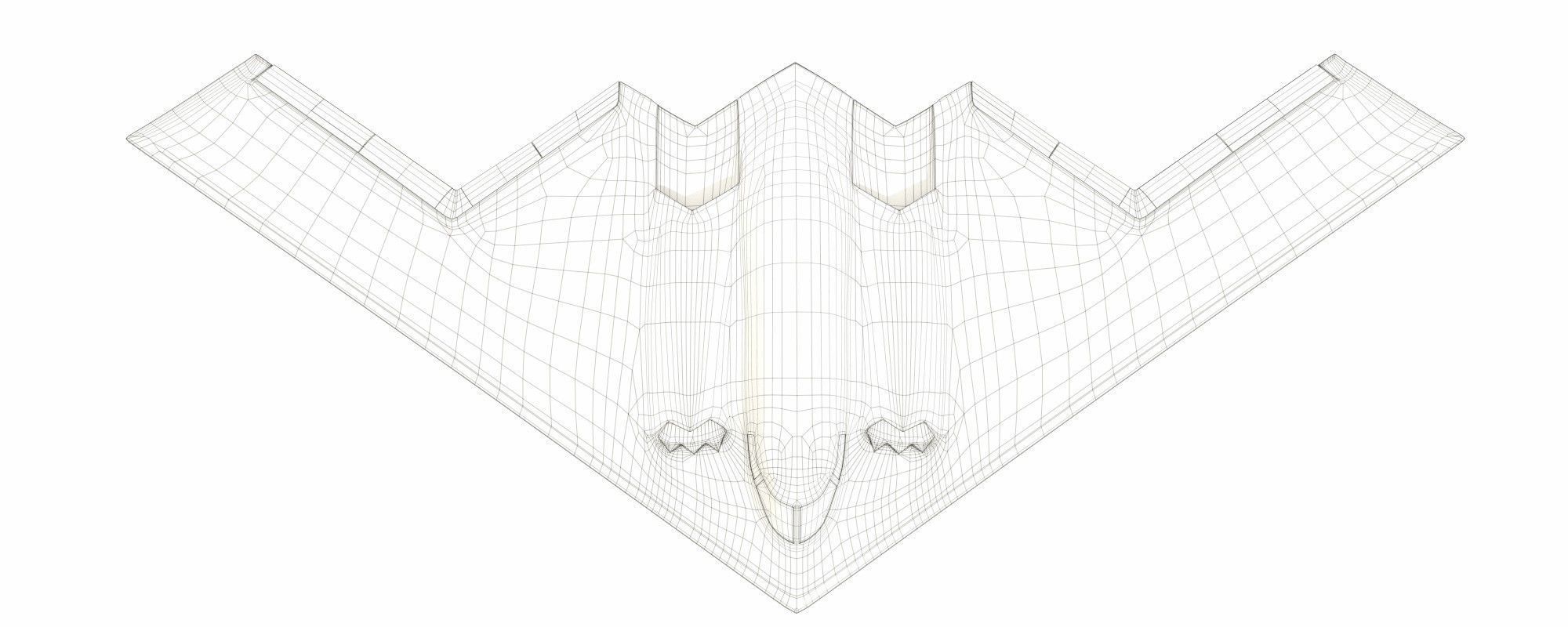 Northrop Grumman B-2 Spirit Low-poly 3D model_6