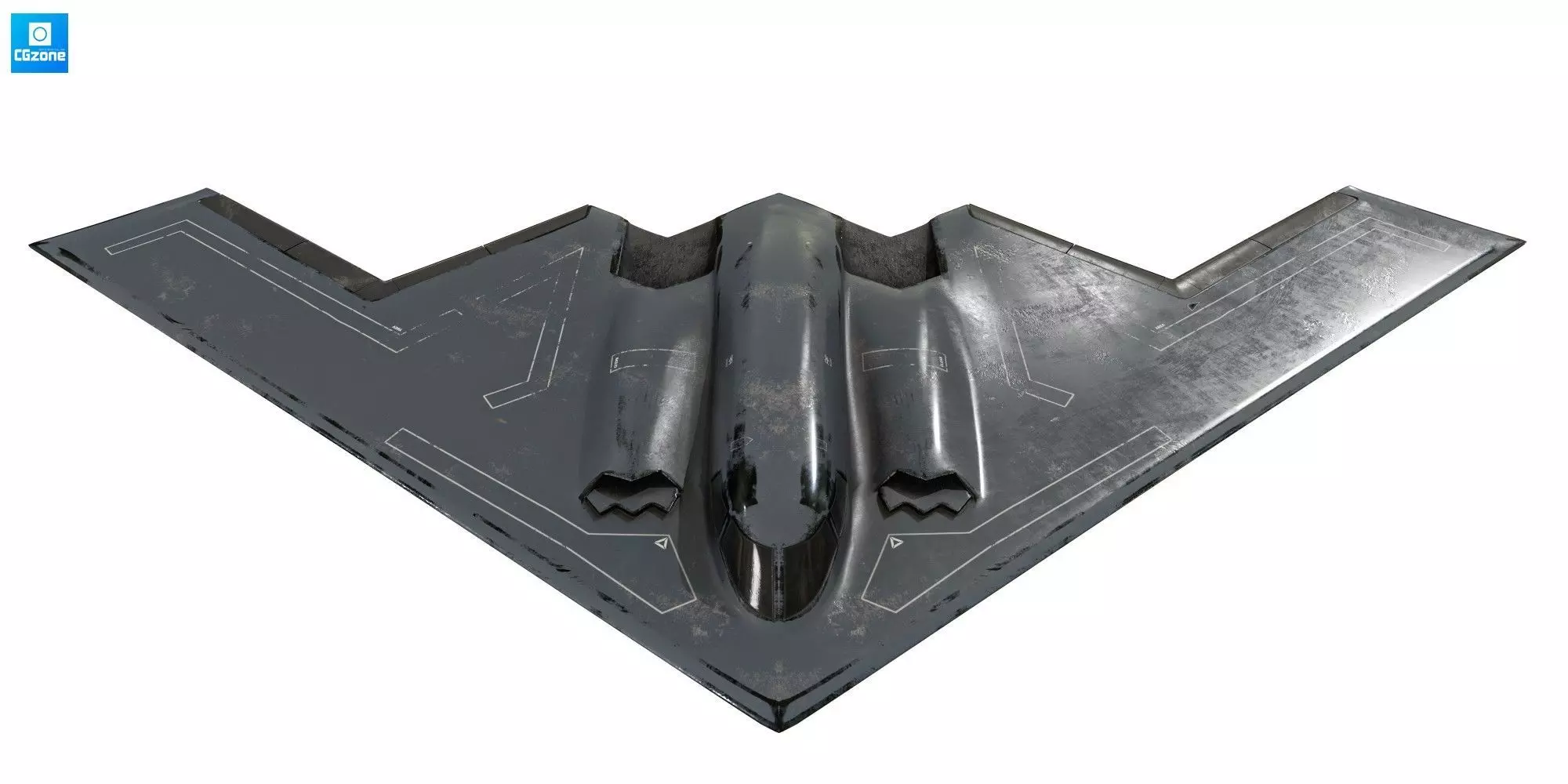 Northrop Grumman B-2 Spirit Low-poly 3D model_0