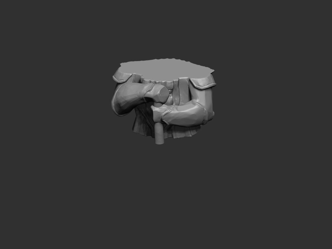 Dwarven Statue Modular  3D print model_7