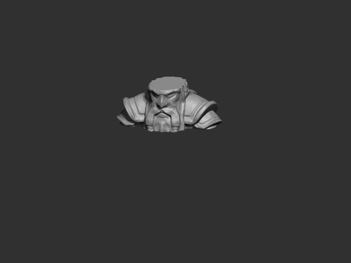 Dwarven Statue Modular  3D print model_8