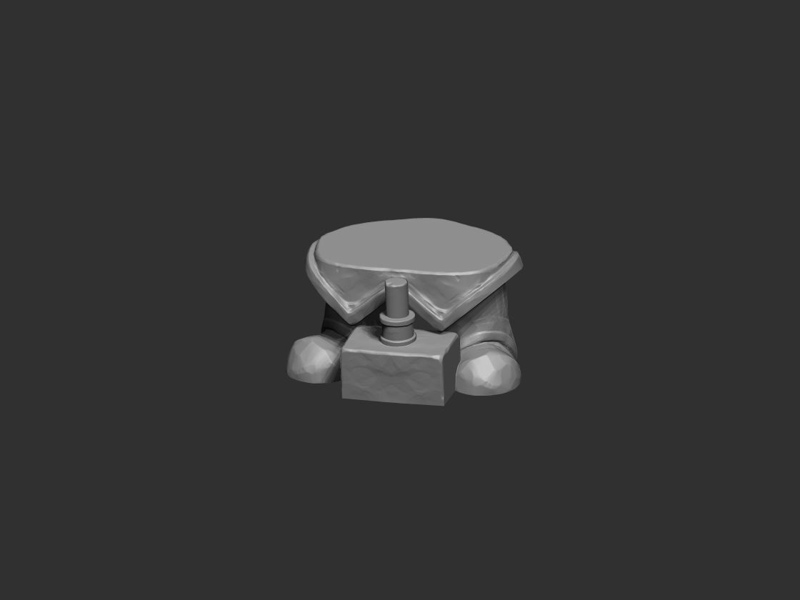 Dwarven Statue Modular  3D print model_5