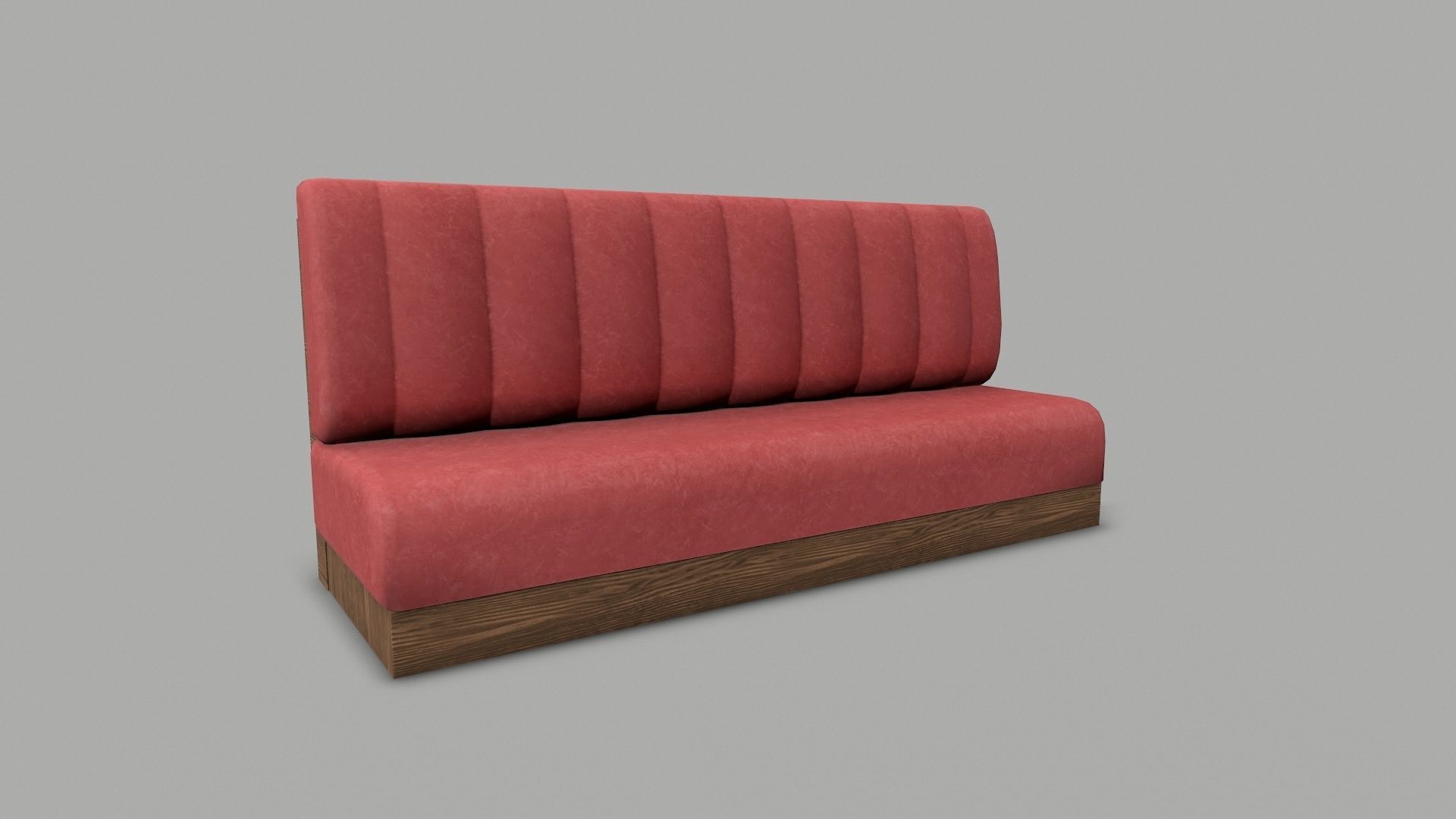 Reastaurant Bench PBR Low-poly 3D model_5