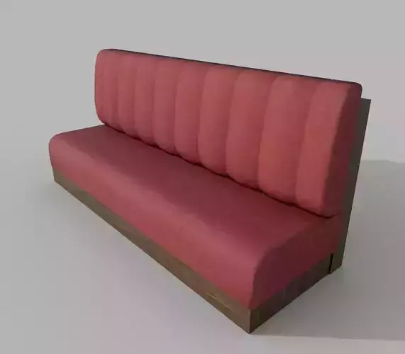 Reastaurant Bench PBR Low-poly 3D model