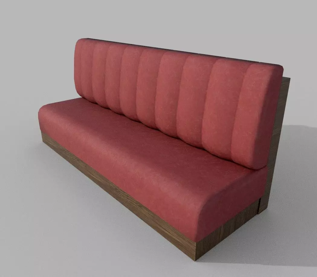 Reastaurant Bench PBR Low-poly 3D model_0