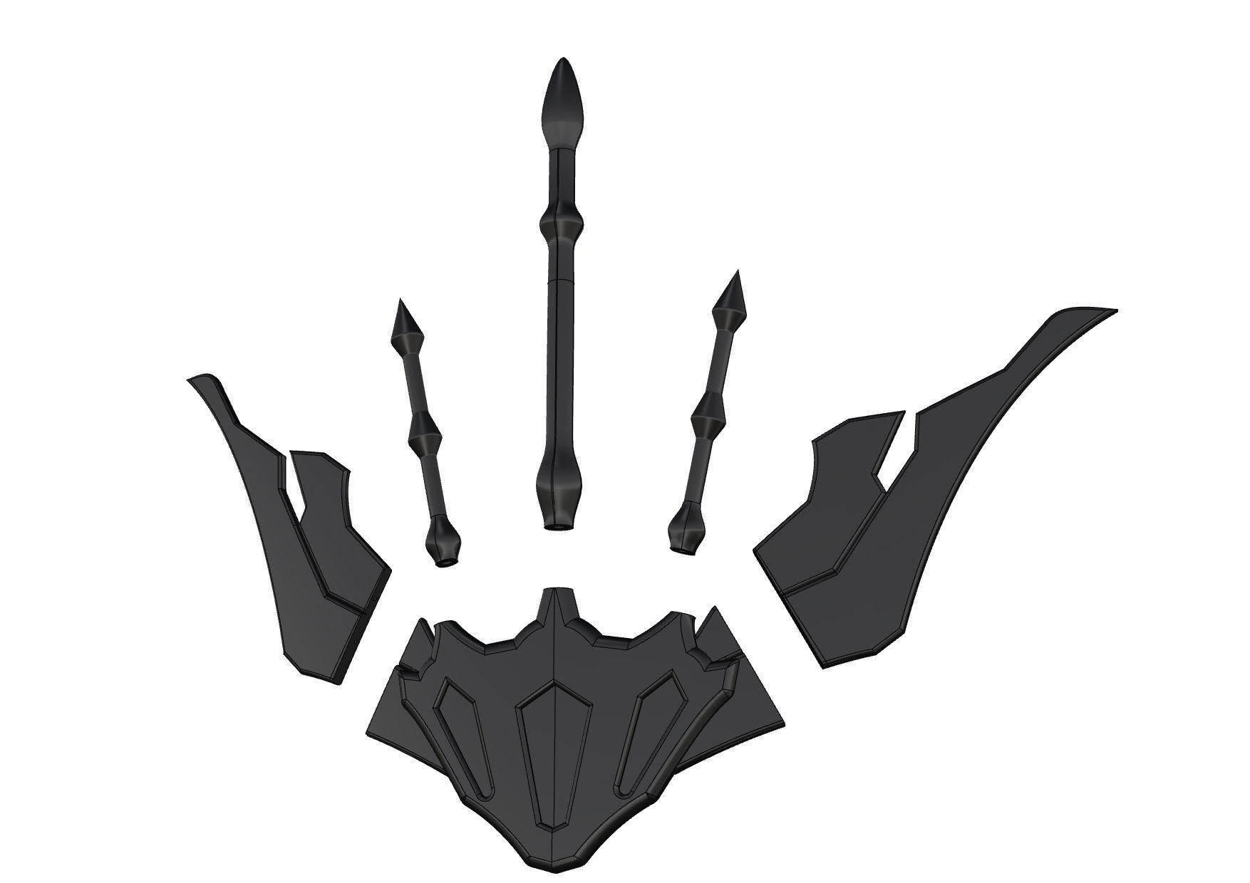 La Signora mask from Genshin Impact 3D print model_2