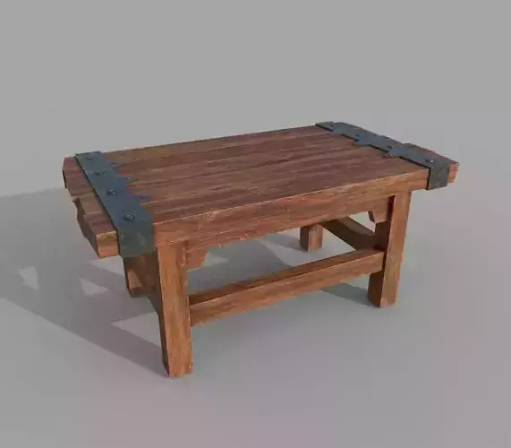 Medieval Table  Low-poly 3D model