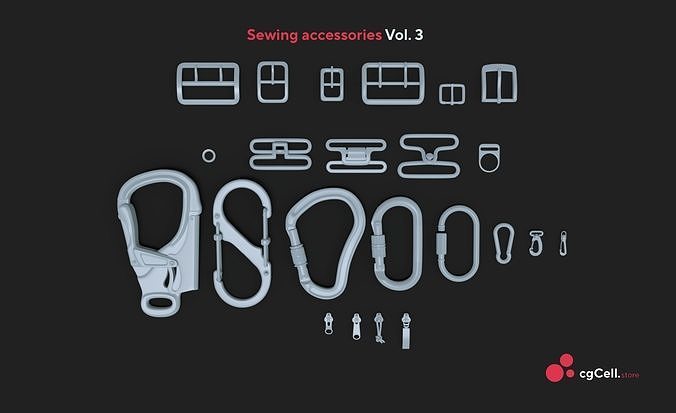 Sewing accessories Vol 03 Low-poly 3D model
