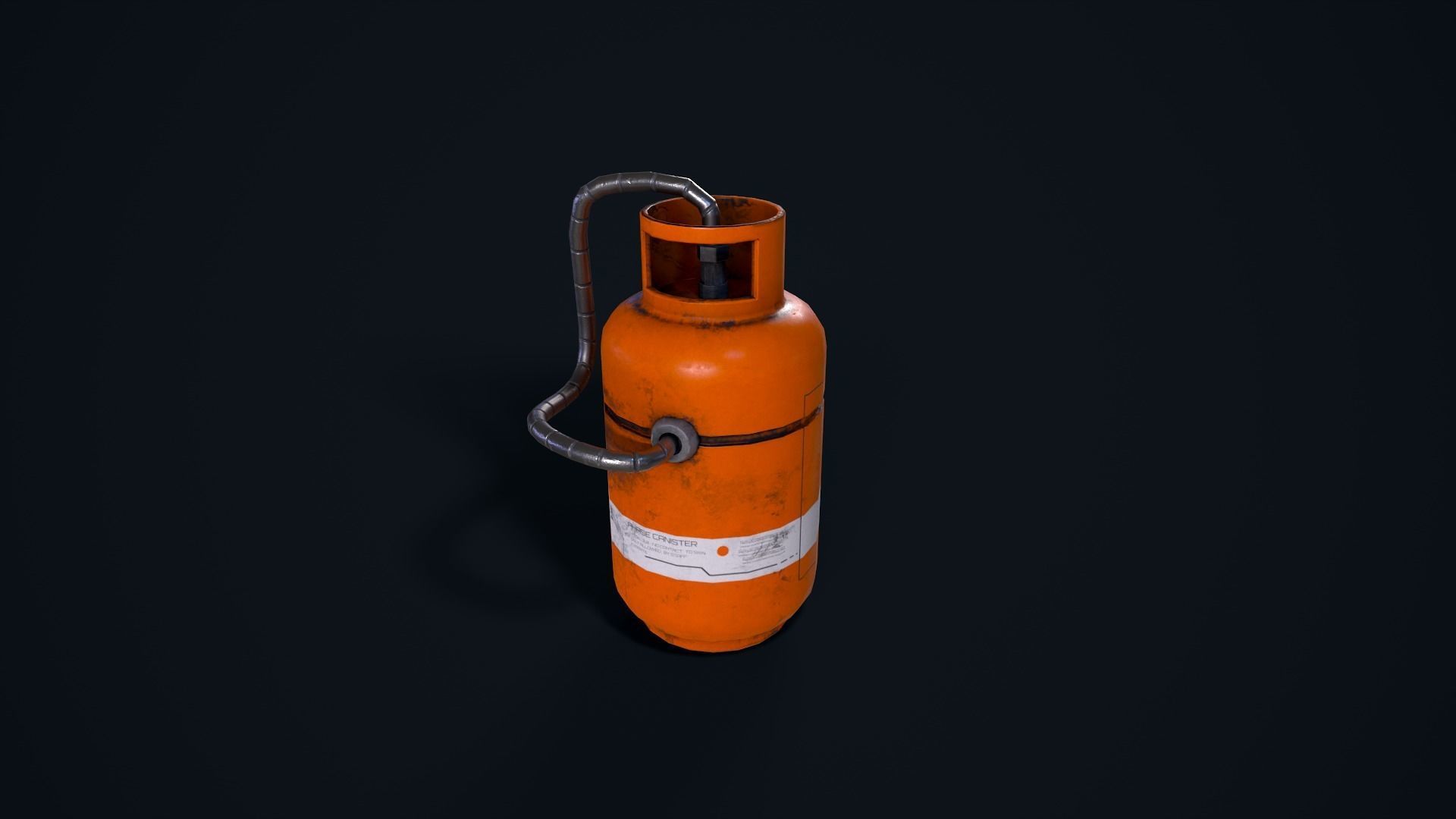 Sci Fi Gas Canister Low-poly 3D model_2