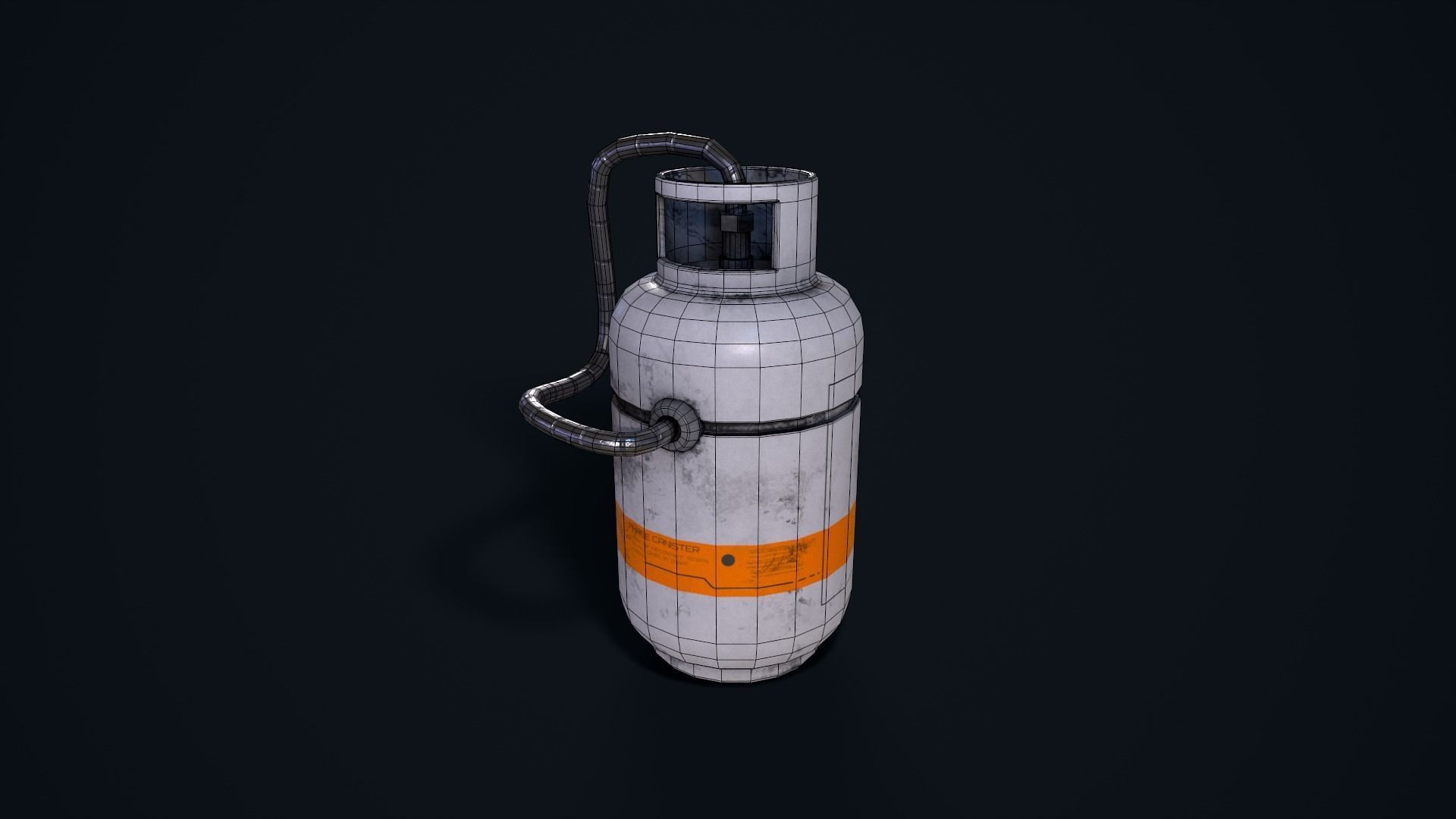 Sci Fi Gas Canister Low-poly 3D model_11