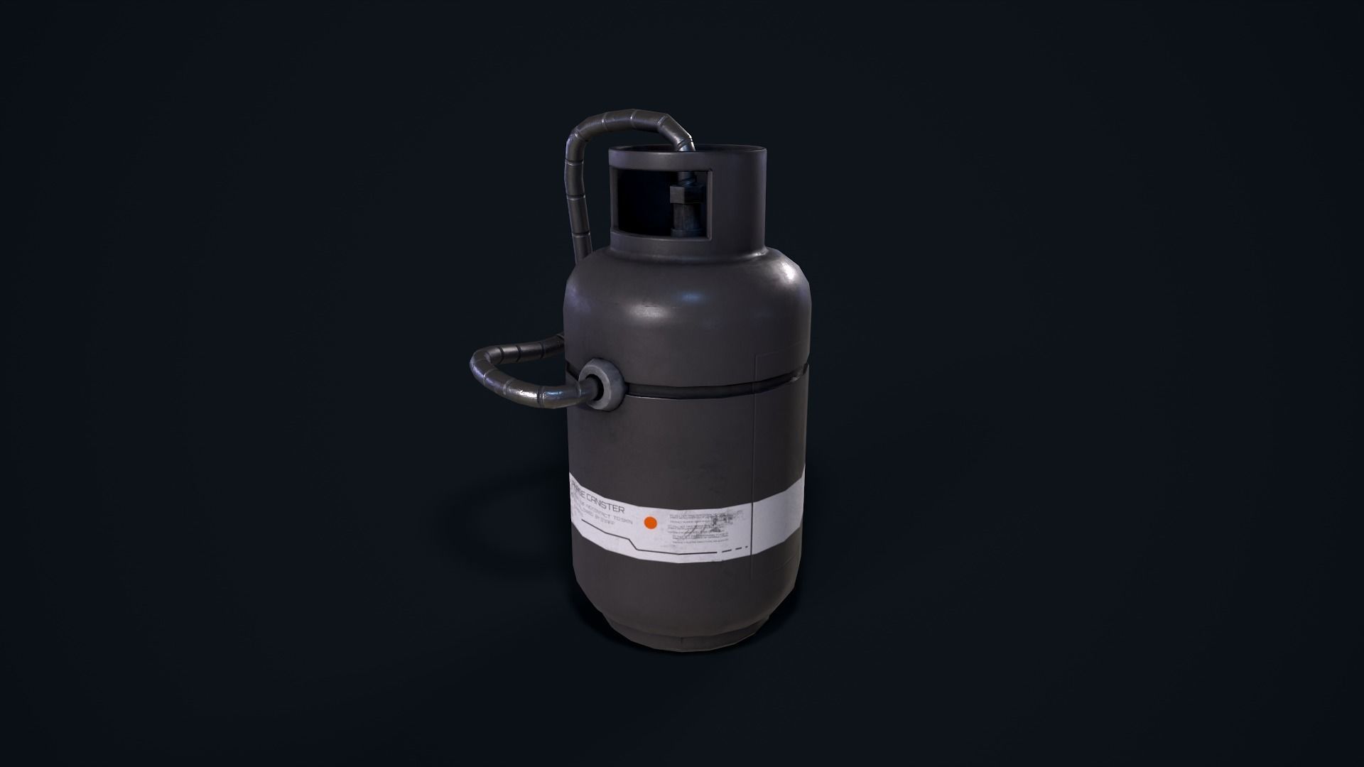 Sci Fi Gas Canister Low-poly 3D model_8