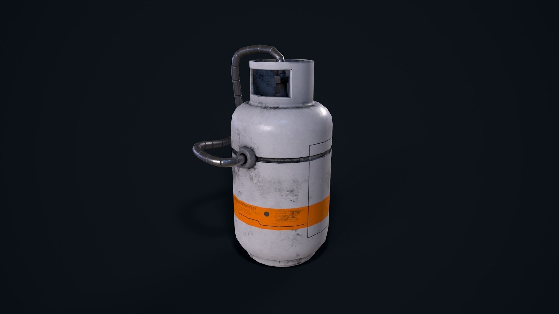 Sci Fi Gas Canister Low-poly 3D model_7