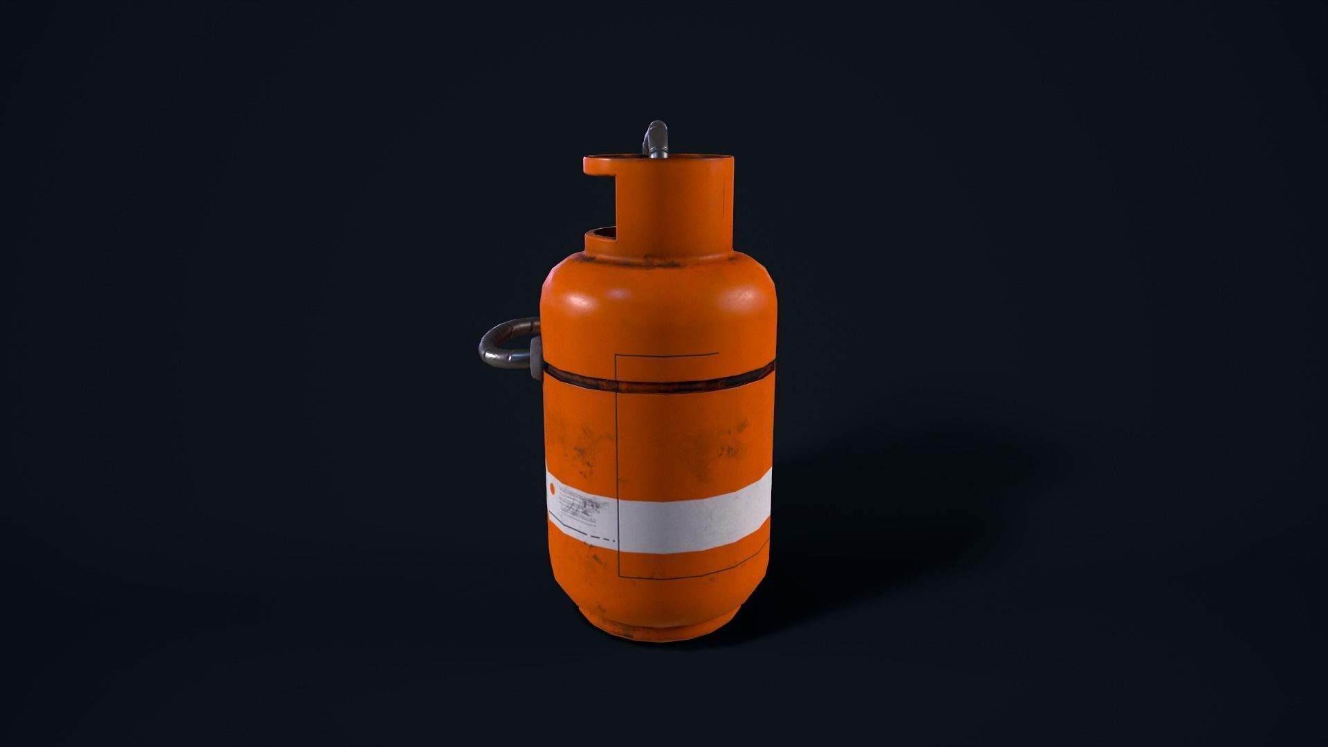 Sci Fi Gas Canister Low-poly 3D model_5