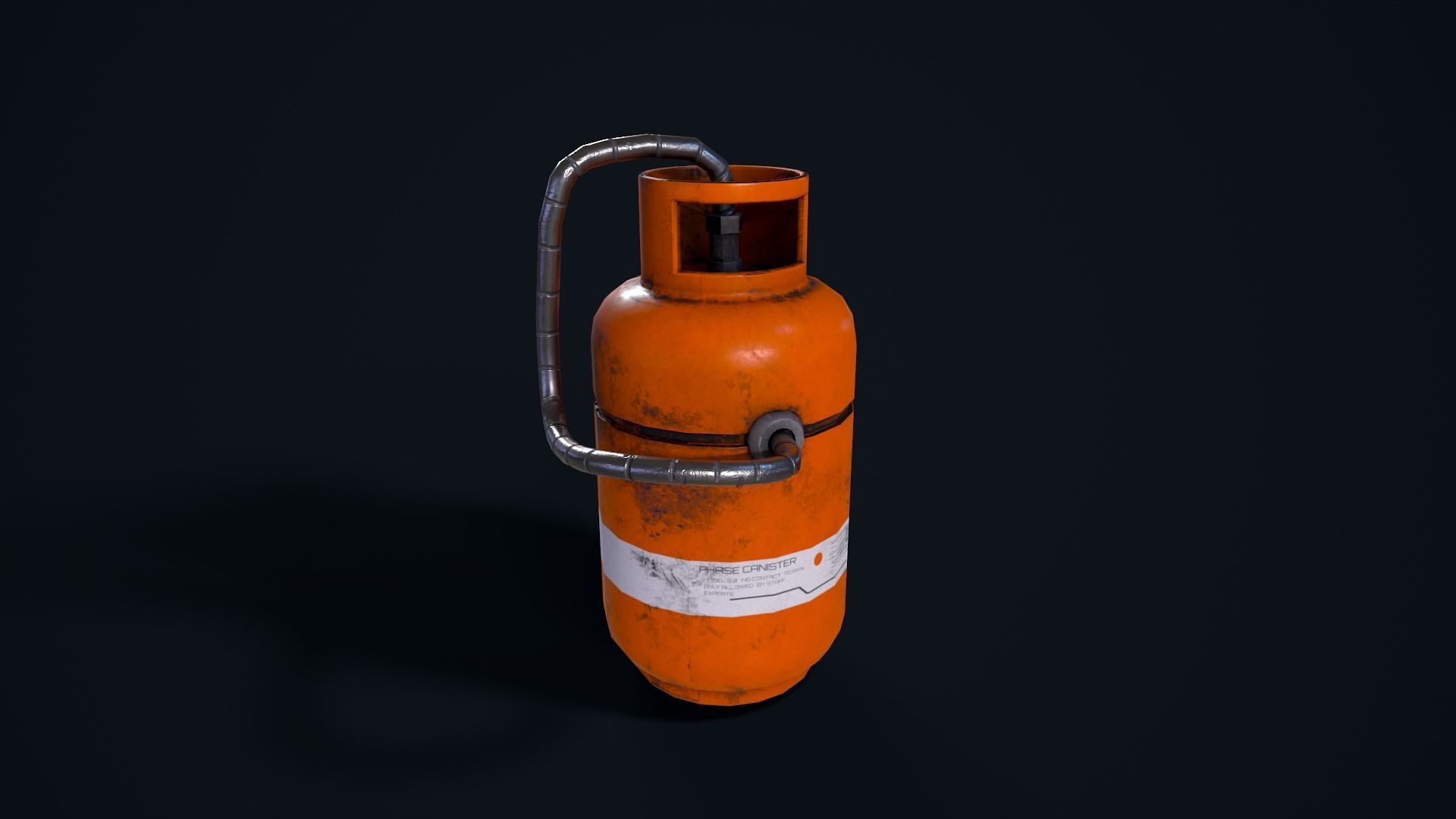 Sci Fi Gas Canister Low-poly 3D model_3