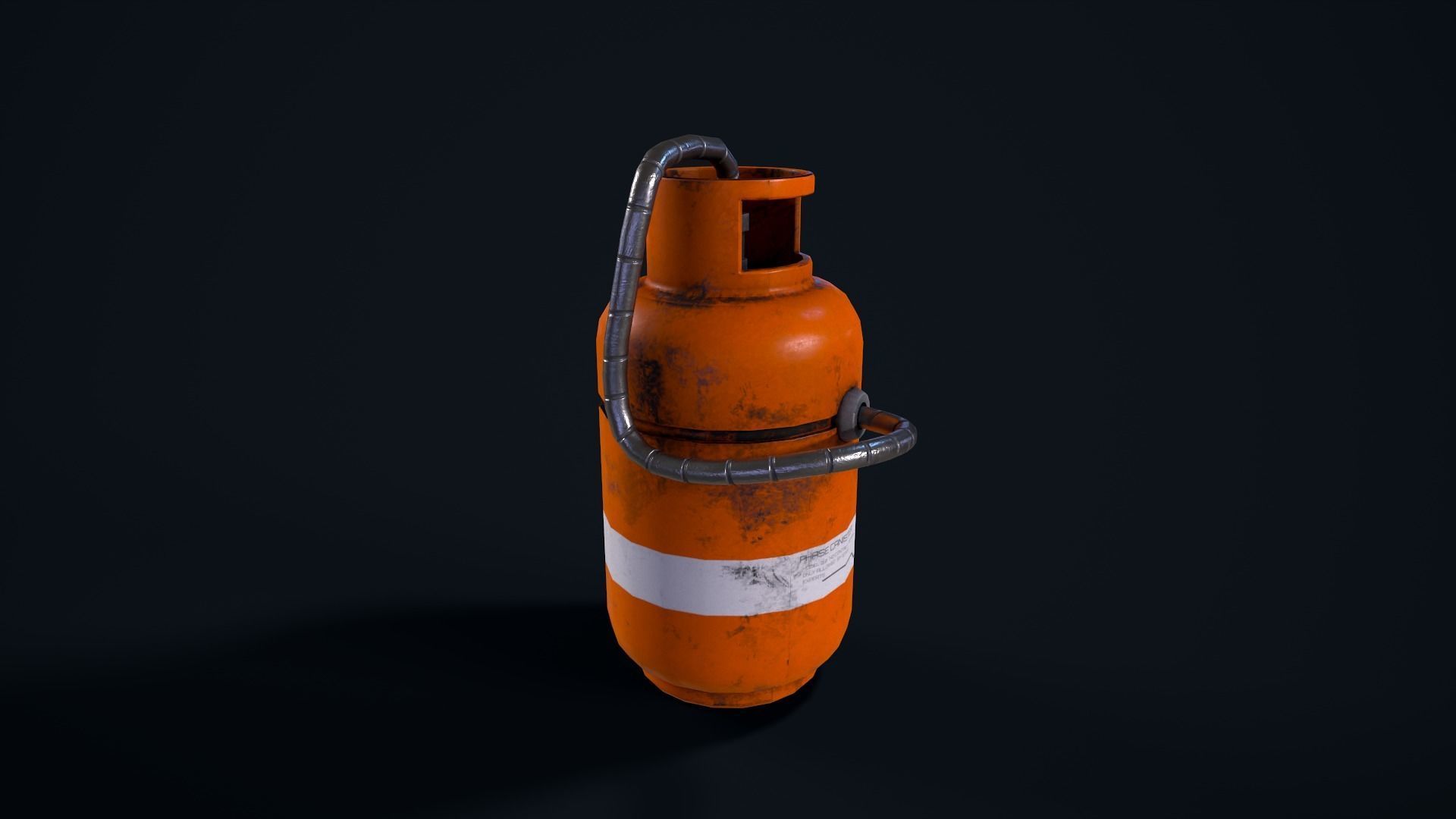 Sci Fi Gas Canister Low-poly 3D model_4