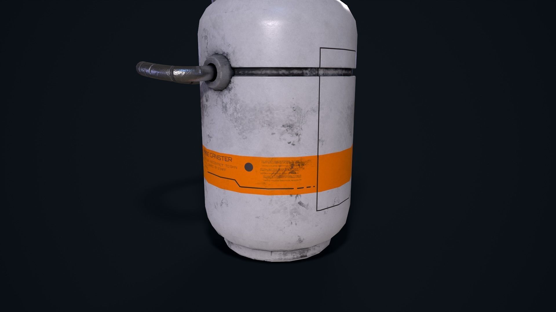 Sci Fi Gas Canister Low-poly 3D model_10