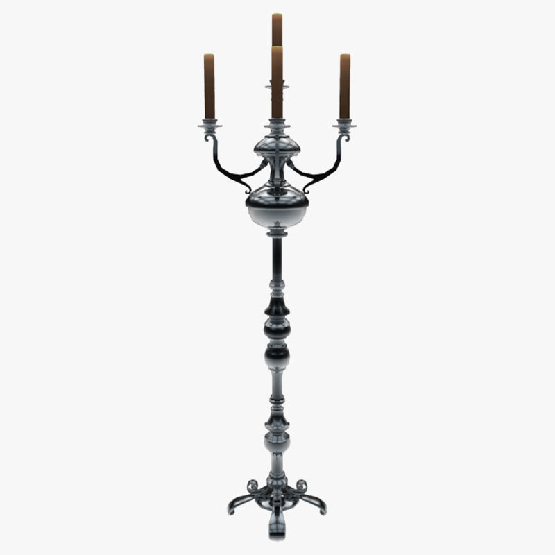 Lights Collection Metal Lantern Low-poly 3D model_46