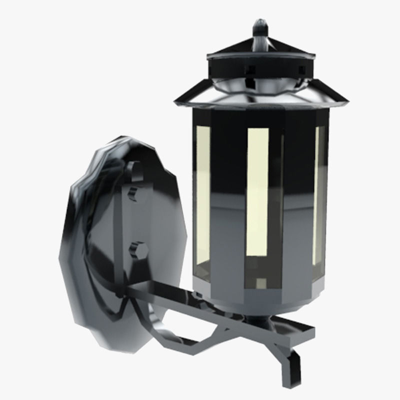 Lights Collection Metal Lantern Low-poly 3D model_30