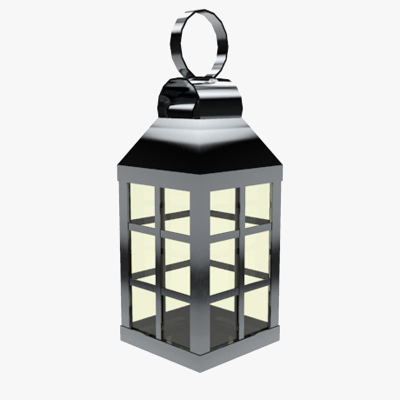 Lights Collection Metal Lantern Low-poly 3D model_25