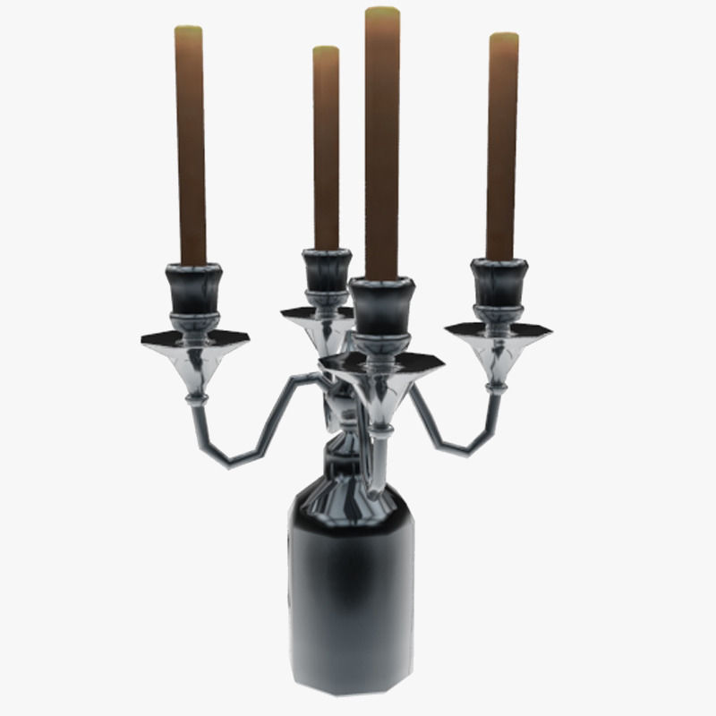 Lights Collection Metal Lantern Low-poly 3D model_15