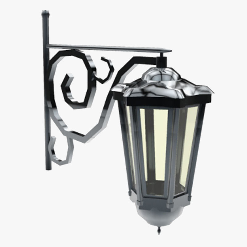 Lights Collection Metal Lantern Low-poly 3D model_33