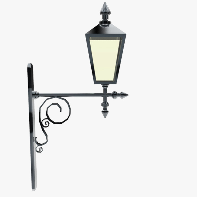 Lights Collection Metal Lantern Low-poly 3D model_40