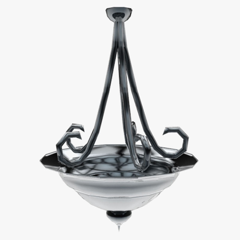 Lights Collection Metal Lantern Low-poly 3D model_19