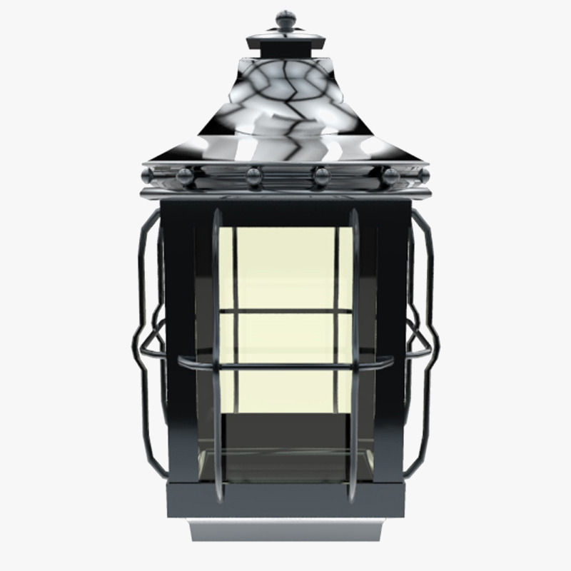 Lights Collection Metal Lantern Low-poly 3D model_23
