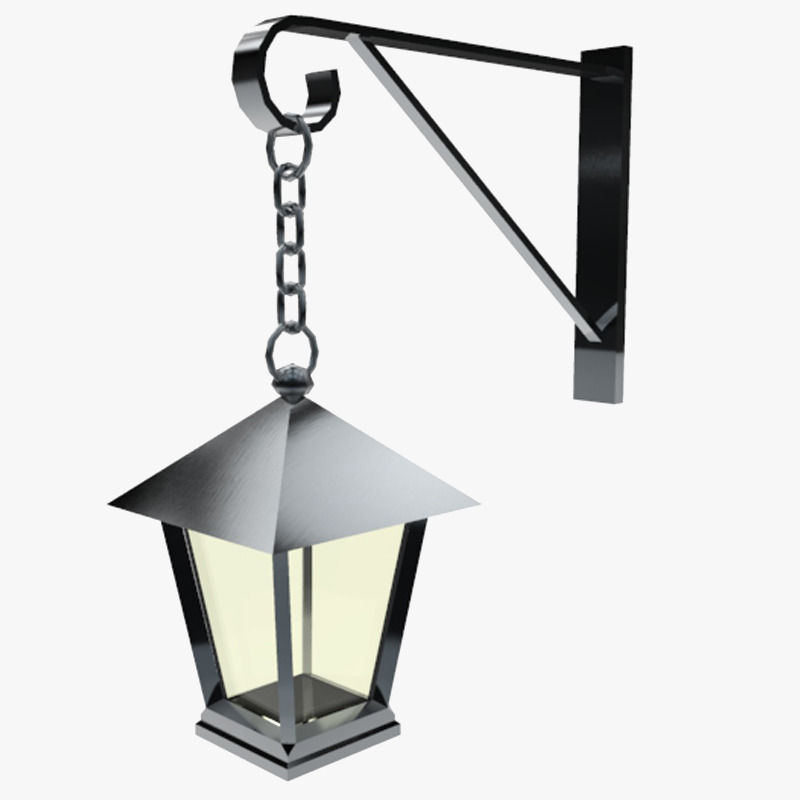 Lights Collection Metal Lantern Low-poly 3D model_29