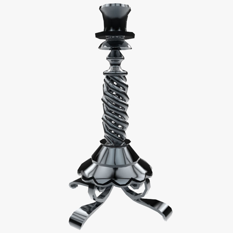 Lights Collection Metal Lantern Low-poly 3D model_2