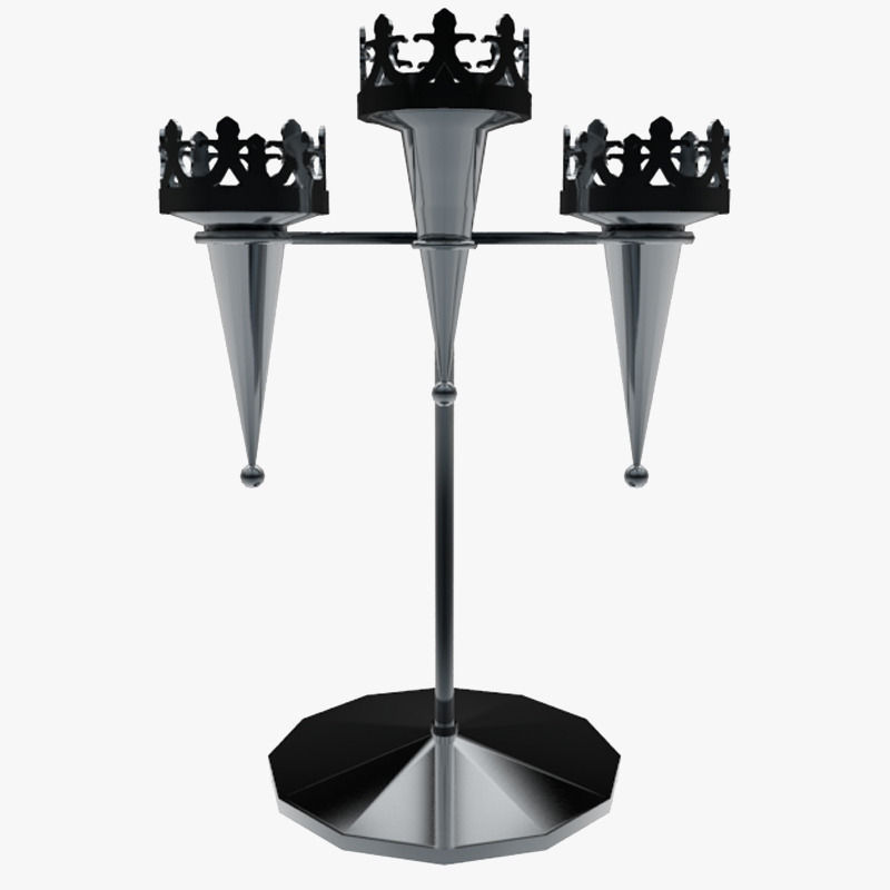 Lights Collection Metal Lantern Low-poly 3D model_17