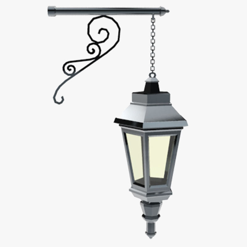 Lights Collection Metal Lantern Low-poly 3D model_42