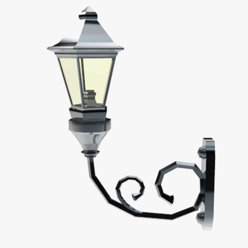 Lights Collection Metal Lantern Low-poly 3D model_38