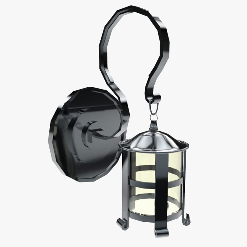 Lights Collection Metal Lantern Low-poly 3D model_24