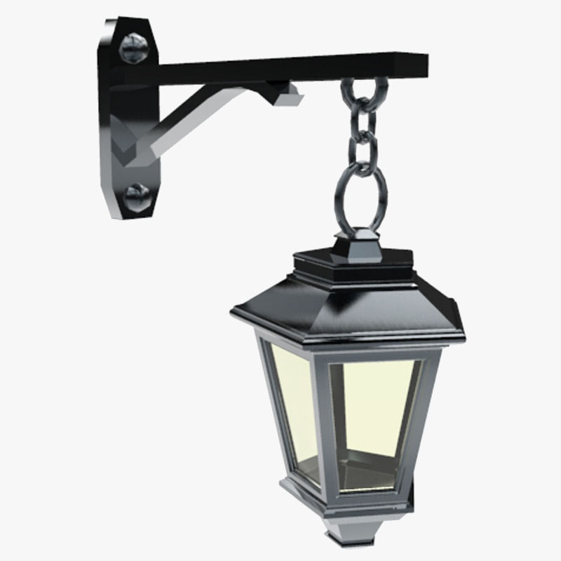 Lights Collection Metal Lantern Low-poly 3D model_35