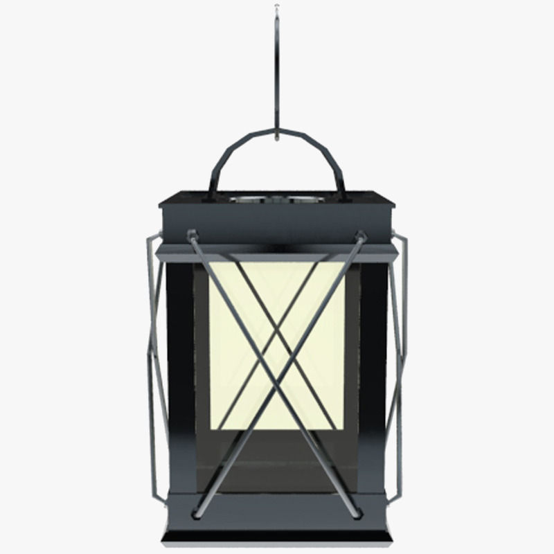 Lights Collection Metal Lantern Low-poly 3D model_28
