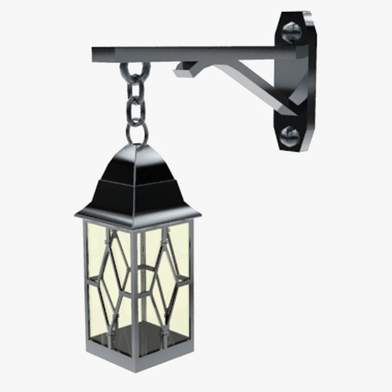 Lights Collection Metal Lantern Low-poly 3D model_36