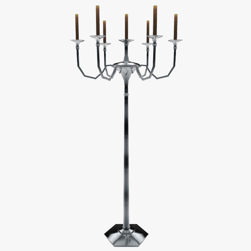 Lights Collection Metal Lantern Low-poly 3D model_47