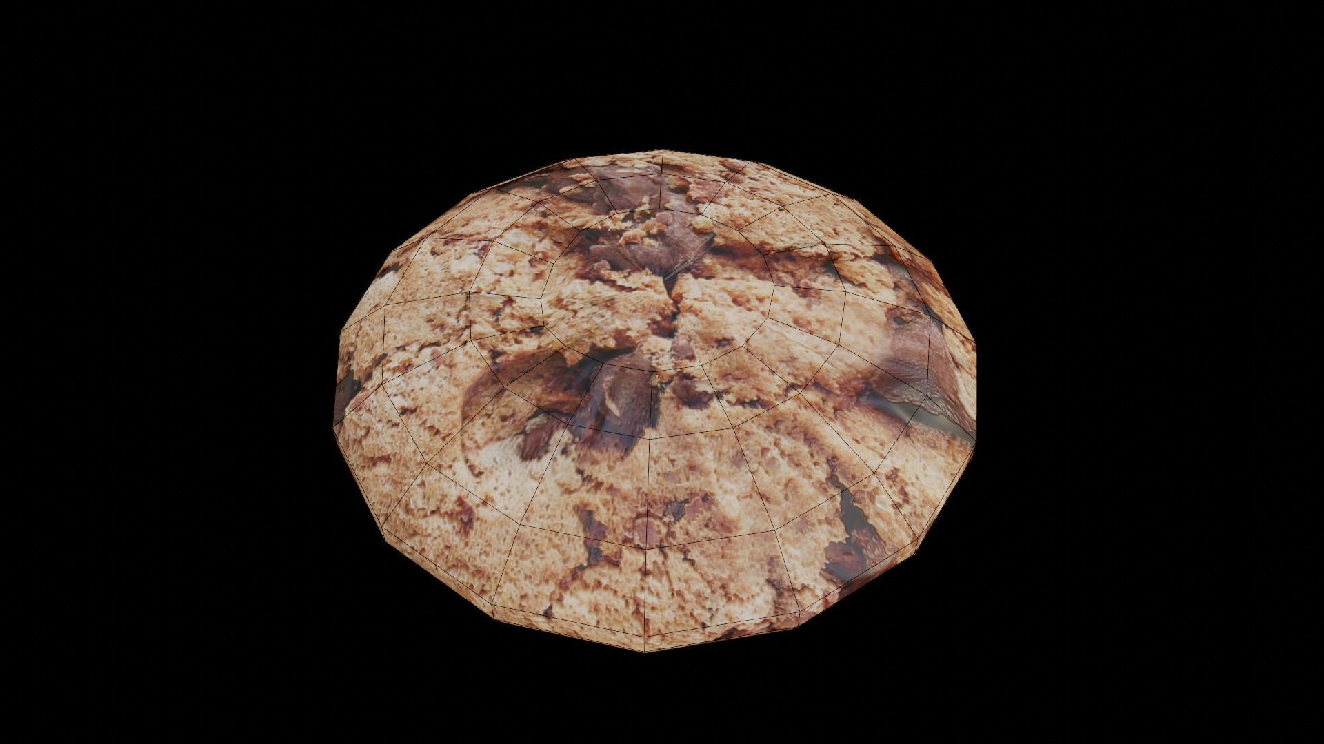 Low poly Cookies chocolate chip cookie Free low-poly 3D model_8