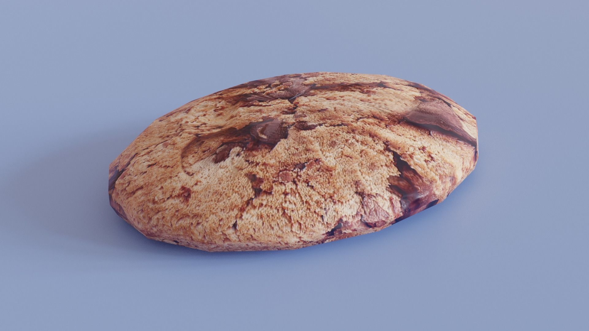 Low poly Cookies chocolate chip cookie Free low-poly 3D model_2